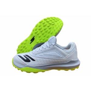 SKECHERS SKX TURF CRICKET SHOES WHITE/LIME