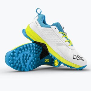 DSC JAFFA 22 CRICKET SHOES (WHITE / LIME YELLOW)